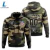 Las Vegas Raiders Personalized Hoodie-Zip Hoodie Camo Style