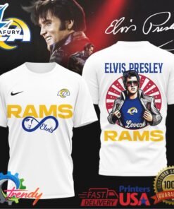 Los Angeles Rams Elvis Presley King Of Rock And Roll Tshirt