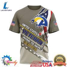 Los Angeles Rams Veteran Proud To Have Served Military Tshirt