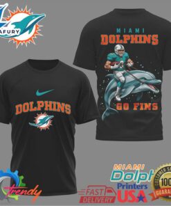 Miami Dolphins Logo & Graphic 3D T Shirt