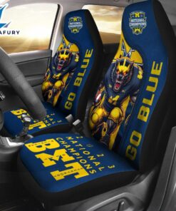 Michigan Wolverines Football 2PCS Car Seat Cover New Trendding