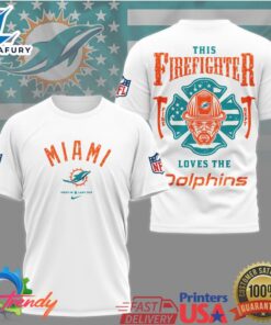 NFL Miami Dolphins Themed Firefighter Shirt