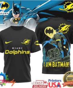 Official Batman x Miami Dolphins Crossover T Shirt