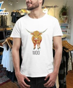 Official Moo Longhorn Cow Paragon Ridge Ranch Shirts