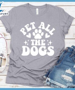 Pet All The Dogs Retro T-Shirt