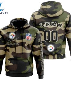 Pittsburgh Steelers Personalized Hoodie-Zip Hoodie Camo Style