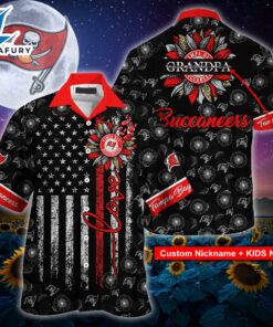 Tampa Bay Buccaneers NFL-Hawaii Shirt Sunflower Custom Your Nickname,Kids Name Best Gift For Mother Day,Father Day