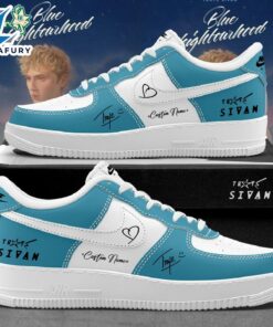 Troye Sivan Blue Neighbourhood Ten Years On 2026 Signature Custom Name Blue Shoes AF1