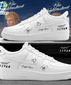 Troye Sivan Blue Neighbourhood Ten Years On 2026 Signature Custom Name White Shoes AF1