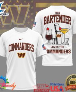 Washington Commanders Bartender Cocktail Mixology Tshirt