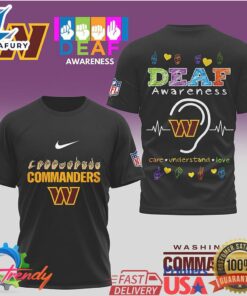 Washington Commanders Deaf Awareness Asl Sign Language Care Understand Love T Shirt