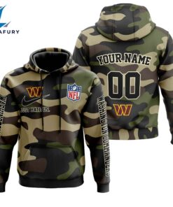 Washington Commanders Personalized Hoodie-Zip Hoodie Camo Style