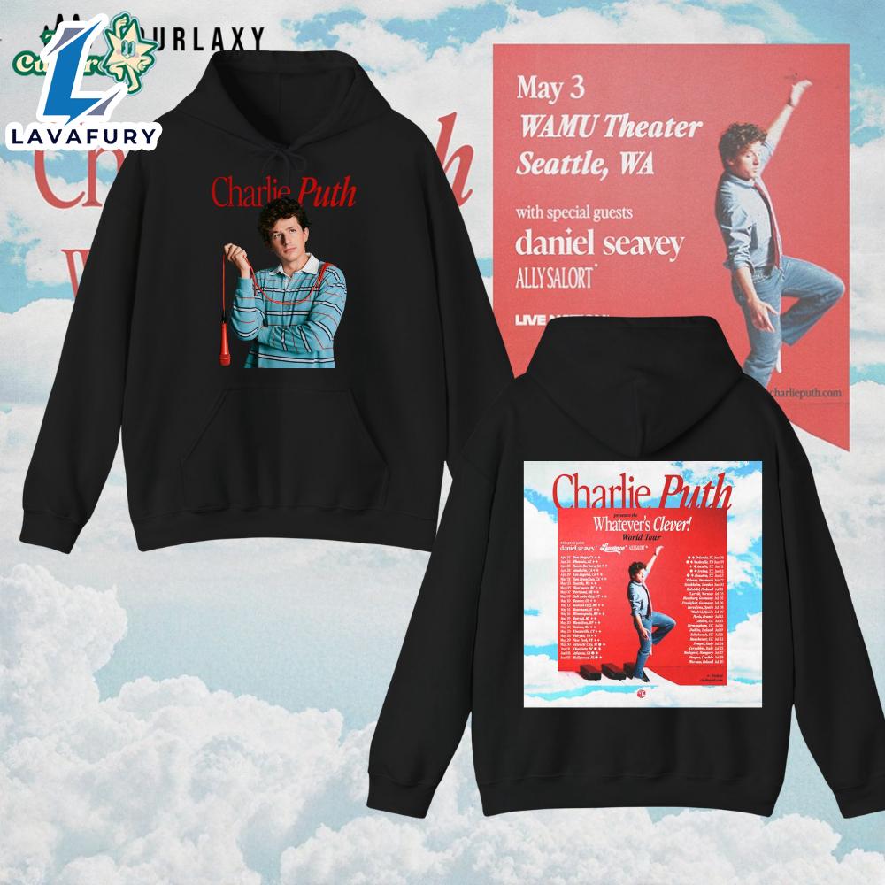 Whatever’s Clever Tour – Charlie Puth Tour 2026 Energy Hoodie – Black For Man And Women Whatever’s Clever Tour – Charlie Puth Tour 2026 Energy Hoodie – Black For Man And Women