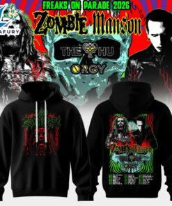 Zombie x Manson Freaks On Parade 2026 Tour Hoodie– Rob Zombie Marilyn Manson Concert Merch