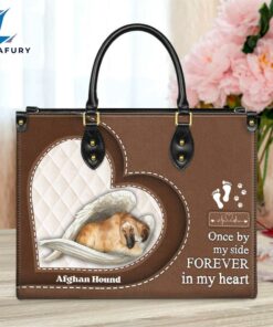 Afghan Hound Forever In My Heart Leather Bag
