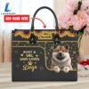 Akita Dog Just A Girl Who Loves Dogs Leather Handbag