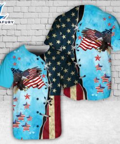 American Flag Eagle 4th Of July Baseball Jersey