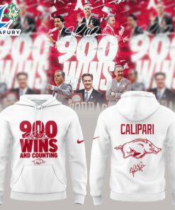 Arkansas Razorbacks Coach John Calipari 900 Wins Celebration Hoodie 2026