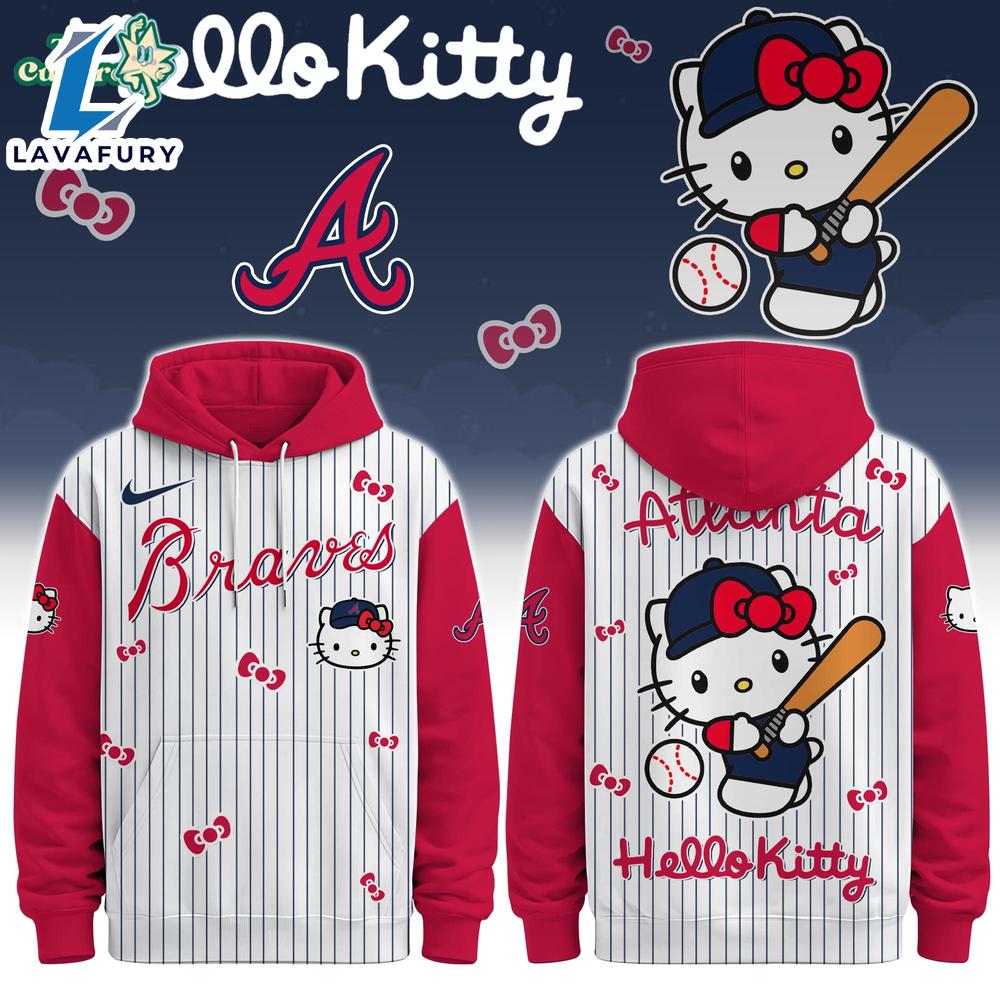 Atlanta Braves Hello Kitty Special Edition Fan Hoodie For Man And Women Atlanta Braves Hello Kitty Special Edition Fan Hoodie For Man And Women