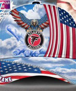 Atlanta Falcons Cap Pride US 4th Of July Cap Veterans Cap Custom Name