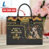 Australian Cattle Dog Just A Girl Who Loves Dogs Leather Handbag
