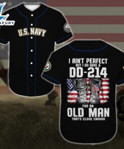 Baseball Shirt United States Navy Veteran DH39 All Over Printed
