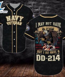 Baseball Shirt United States Navy Veteran DH40 All Over Printed
