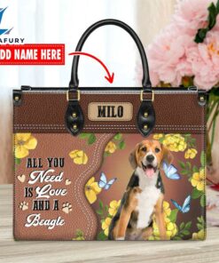 Beagle Dog All You Need Is Love And A Leather Handbag