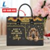 Bloodhound Dog Just A Girl Who Loves Dogs Leather Handbag
