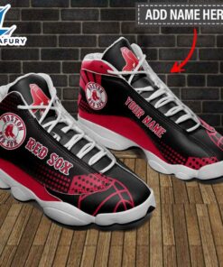 Boston Red Sox Custom Name Air Jordan 13 Sneakers