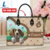 Brittany Dog Duccy Dog Lover Leather Handbag