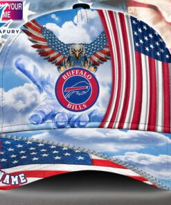 Buffalo Bills Cap Pride US 4th Of July Cap Veterans Cap Custom Name