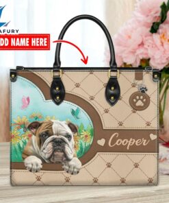 Bull Dog Duccy Dog Lover Leather Handbag