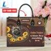 Cairn Terrier Dog Kisses Fix Everything Leather Handbag