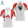 Canadian Flag Men Golf Polo Shirts Custom Golf Outfit Mens, Personalized Patriot Team Golf Polo Shirt, Custom