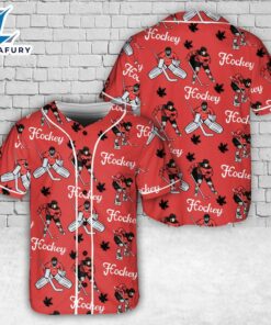 Canadian hockey players and maple leaves Baseball Jersey