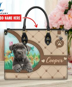 Cane Corso Dog Duccy Dog Lover Leather Handbag
