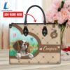 Cavalier King Charles Spaniel Dog Duccy Dog Lover Leather Handbag