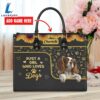 Cavalier King Charles Spaniel Dog Just A Girl Who Loves Dogs Leather Handbag