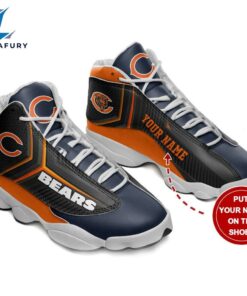 Chicago Bears Custom Name Air Jordan 13 Sneakers