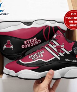 Chicago Bulls Custom Name Air Jordan 13 Sneakers. Best Gift For Men And Women