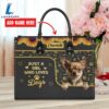 Chihuahua Dog Just A Girl Who Loves Dogs Leather Handbag