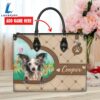 Chinese Creasted Dog Duccy Dog Lover Leather Handbag