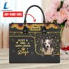 Chinese Creasted Dog Just A Girl Who Loves Dogs Leather Handbag
