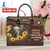 Chinese Creasted Dog Kisses Fix Everything Leather Handbag