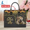 Chinese Shar-Pei Dog Just A Girl Who Loves Dogs Leather Handbag