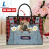 Chinese Shar-Pei Dog This Human Belongs To Leather Handbag