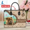 Chow Chow Dog Duccy Dog Lover Leather Handbag