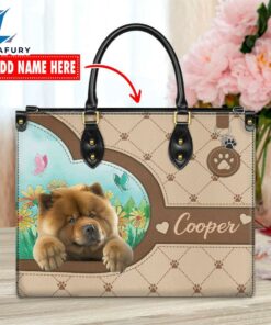 Chow Chow Dog Duccy Dog Lover Leather Handbag