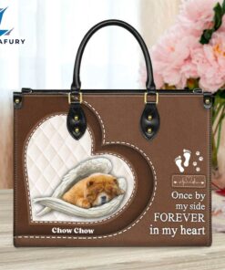 Chow Chow Forever In My Heart Leather Bag
